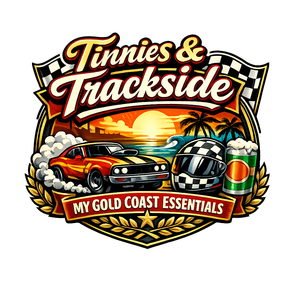 Gold Coast V8 Tee: Tinnies & Trackside